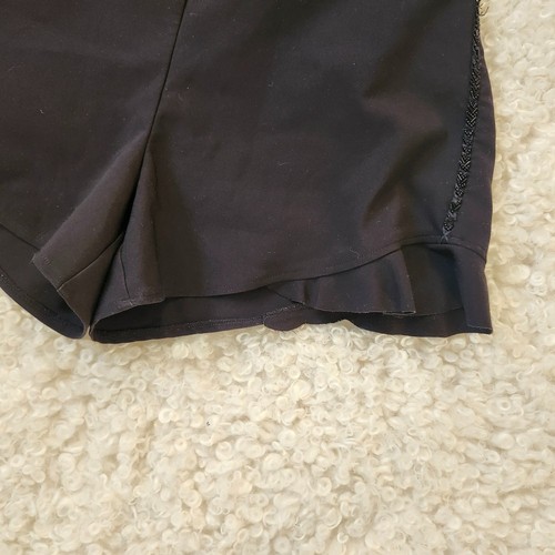 Mango Sequin Side Ruffle Shorts Black Sz M - photo 5