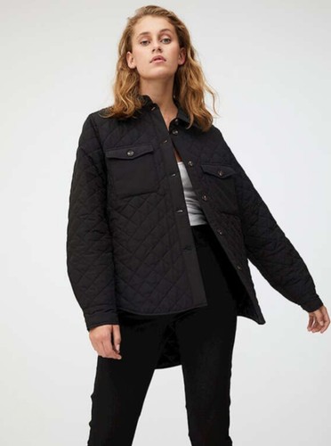 London Sole Sz S Korean Gray Quilted Utility Light Jacket