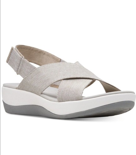Clarks Cloudsteppers Arla Kaydin Women Sandals Gray 9 Comfy