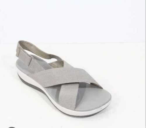 Clarks Cloudsteppers Arla Kaydin Women Sandals Gray 9 Comfy - photo 3