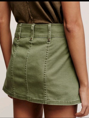 Free People Too Cool Military Skirt Green 0 Cargo Utility Mini - photo 5