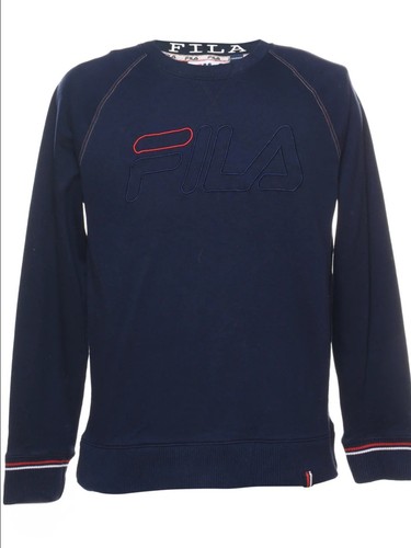 Fila Men’s Blue Navy Crewneck Classic Sweater XL Y2K - photo 2