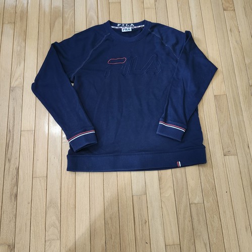 Fila Men’s Blue Navy Crewneck Classic Sweater XL Y2K - photo 4