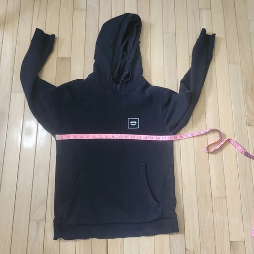 Chomp Black Skeleton Hoodie Sz S Y2K Streetwear Skater - photo 3