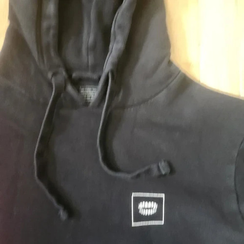 Chomp Black Skeleton Hoodie Sz S Y2K Streetwear Skater - photo 5
