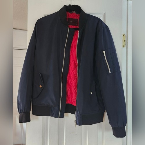 Zara Men Black Bomber Jacket Medium - photo 2
