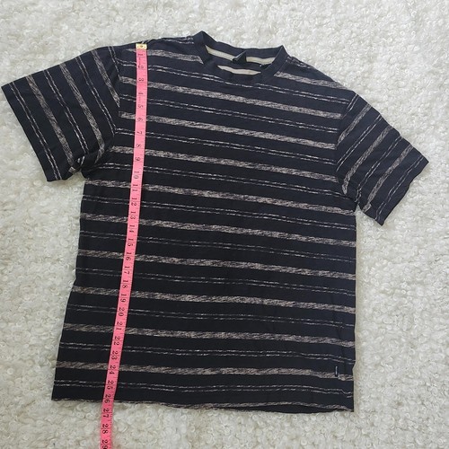 ONLY & SONS 100% Cotton Striped Black Tan Crew Neck T-Shirt - photo 5