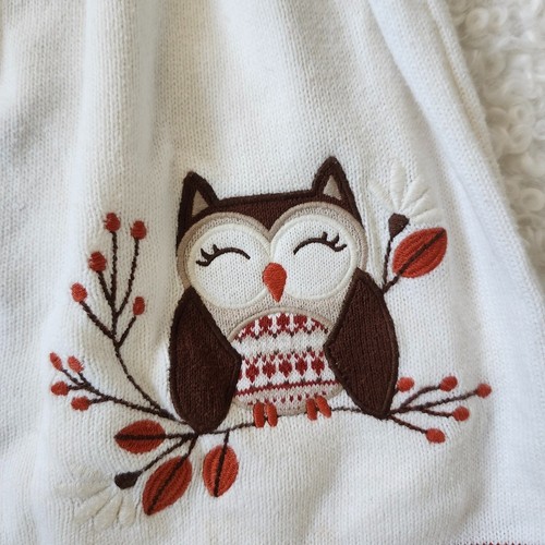 Cynthia Rowley Sz 4 White Knit Owl Embroidered Dress - photo 2
