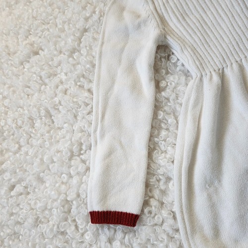 Cynthia Rowley Sz 4 White Knit Owl Embroidered Dress - photo 5