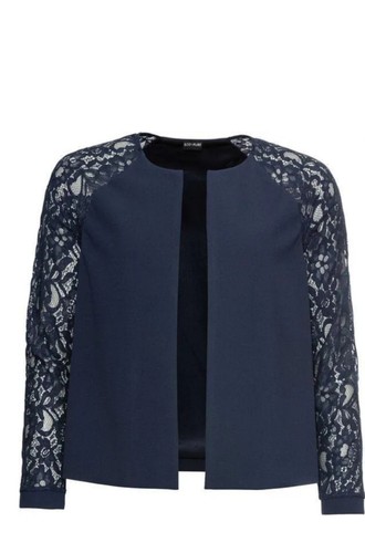 Navy Woman Lace Sleeve Vest Romantic Officewear Sz L - photo 4
