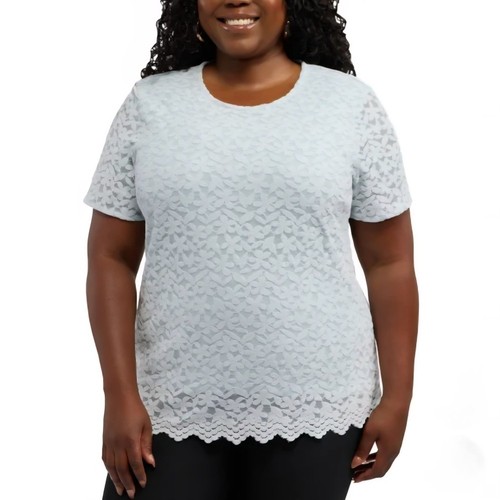 BNWT Teddi Rose Sz XL Lace Women's Top Light Blue - photo 2