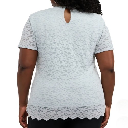 BNWT Teddi Rose Sz XL Lace Women's Top Light Blue - photo 3