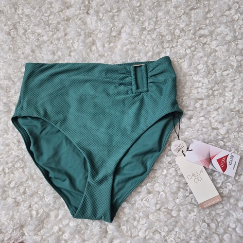 New CALIA High-Rise Bikini Bottom S Green Asymmetrical Trim - photo 5