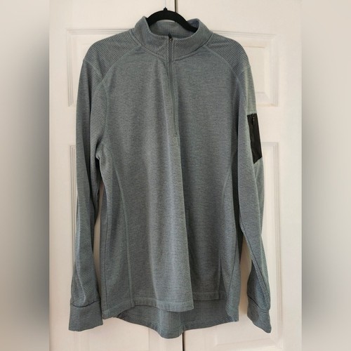 Hind Men Performance 1/4 Zip Green Running Shirt L/XL - photo 2