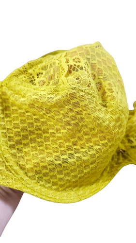 NWT Darjeeling Paris Yellow Green Lace Bra, FR 95D US 36D - photo 3