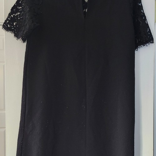 GRACE&MILA LBD Sheath Black Dress Sheer Lace Sleeves Sz S - photo 4
