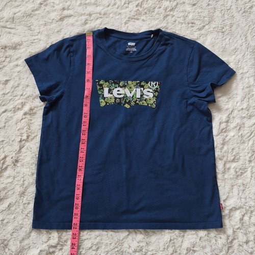 Levi's Blue Floral Batwing Logo Graphic T-Shirt L/M - photo 5
