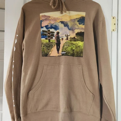 Cordae Lost Boy Hoodie S Tan Rap Hip Hop Album Art Sweatshirt - photo 2