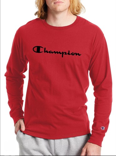 Champion Sz Small Men's Red Long Sleeve Shirt