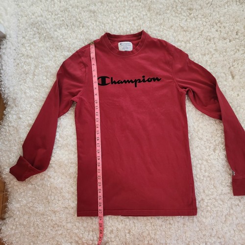 Champion Sz Small Men's Red Long Sleeve Shirt - photo 5