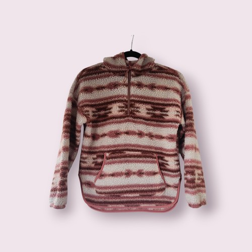 Old Navy Girls Sz 10 Sherpa Half Zip Hoodie Pullover Jacket - photo 2