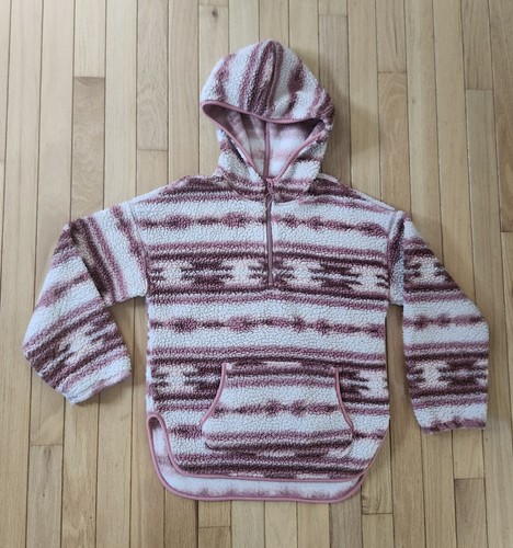 Old Navy Girls Sz 10 Sherpa Half Zip Hoodie Pullover Jacket - photo 4