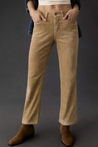 Pilcro Anthropologie The Yaya Mid-Rise Corduroy Crop Flare Pants - photo 2