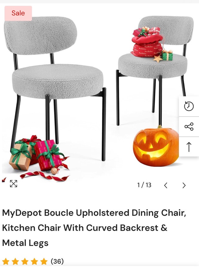 MyDepot Boucle Dining Chairs - photo 3