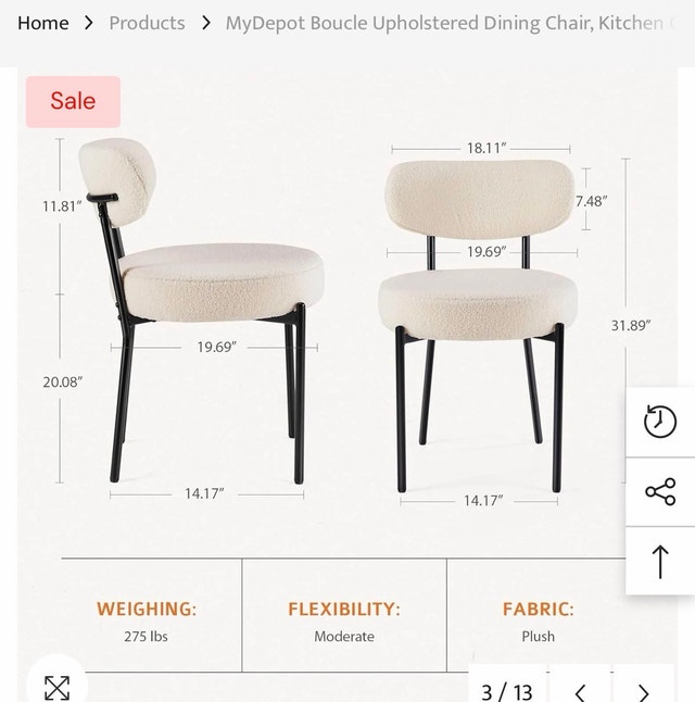 MyDepot Boucle Dining Chairs - photo 5