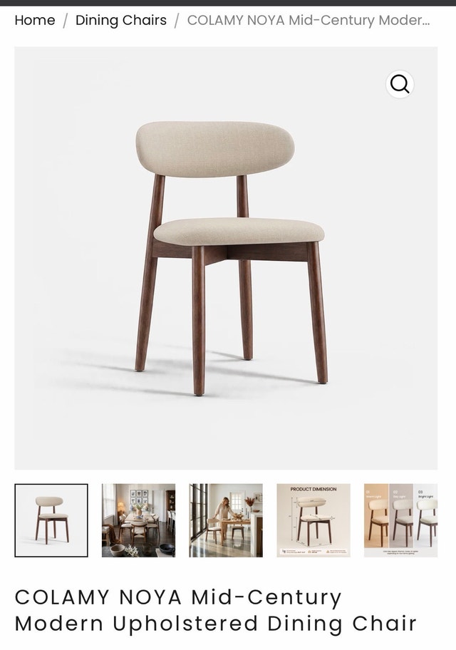 COLAMY Noya Dining Chairs