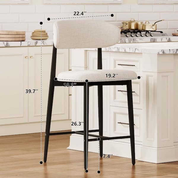 Brand new Set of 2 Modern Upholstered Bar Stools - photo 3