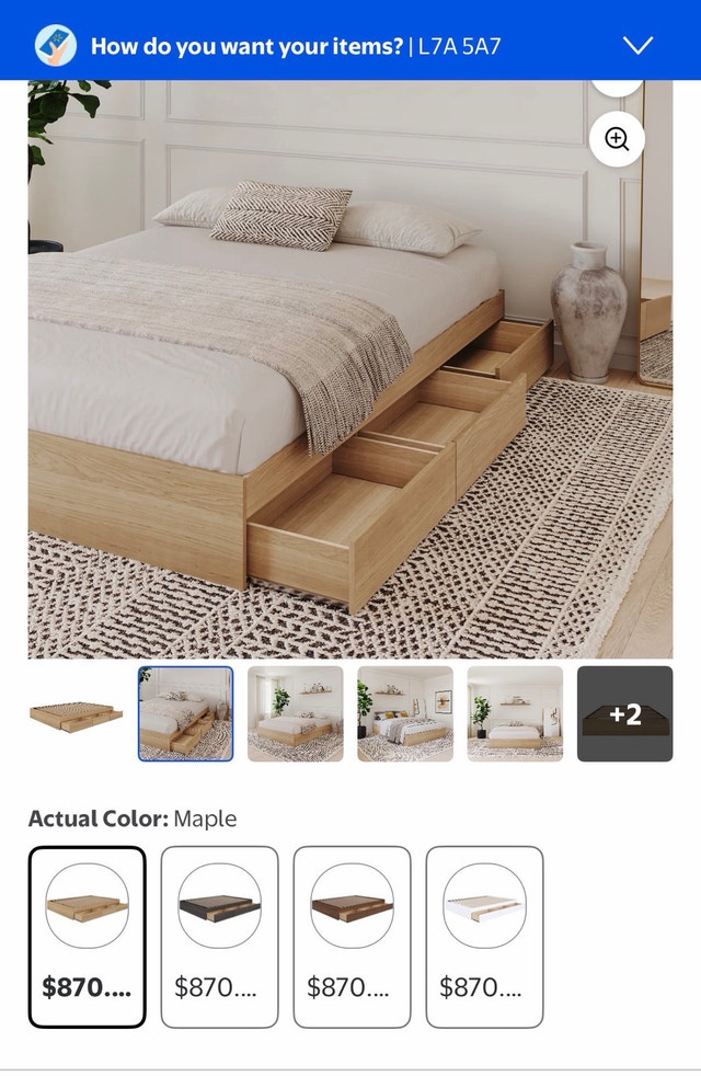 Brand new Nexera King Size 3-Drawer Storage Bed in Maple - photo 3