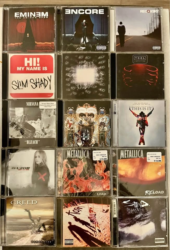 15 CD Collection – Eminem, Metallica, Tool, Nirvana, Korn + More - photo 2