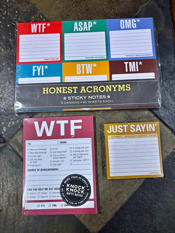 New Knock Knock Novelty Office Stationery Bundle