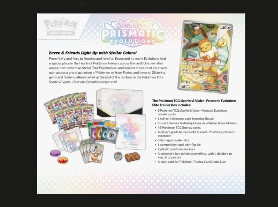 Pokémon Prismatic Evolutions Elite Trainer Box (ETB) - photo 2