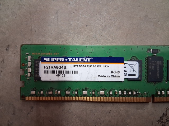 8gb Super Talent DDR4 2133Hz RDIMM 1Rx4