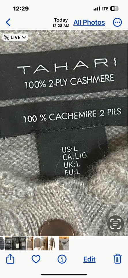 New Tahari 2-ply cashmere sweater - photo 5