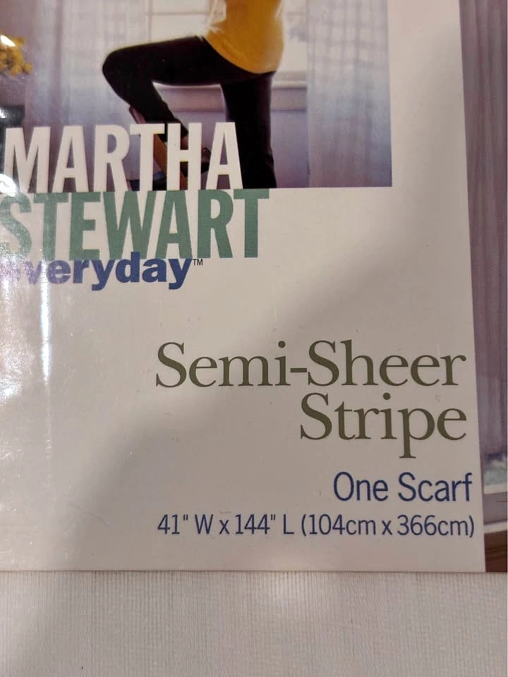 Vintage Martha Stewart Everyday Semi-Sheer Window Scarves - Set