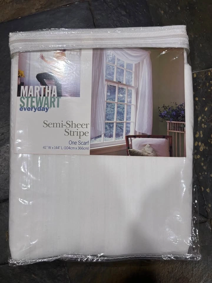 Vintage Martha Stewart Everyday Semi-Sheer Window Scarves - Set - photo 3