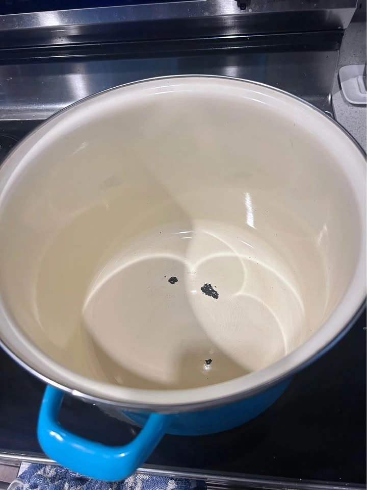Teal Enamel on Steel Stockpot with Glass Lid - photo 4