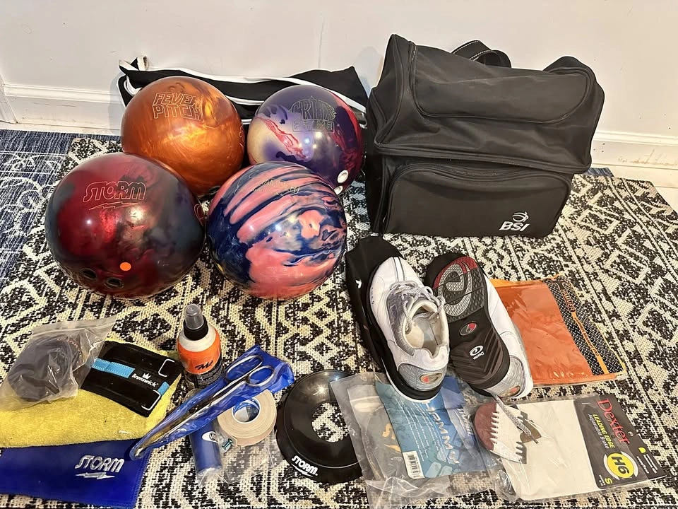 Storm Bowling Balls, Dexter Shoes, Bag, and Wrist Support