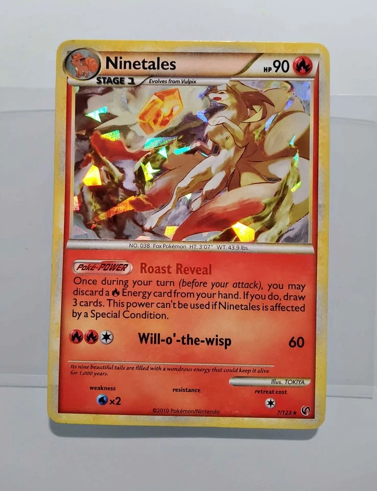 2010 Rare VLP SYMBOL ERROR Ninetales 7/123 Cracked Ice Pokemon