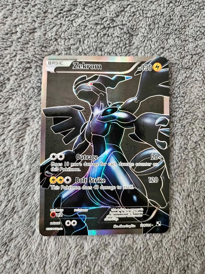Zekrom 114/114 2011 Black & White Set Pokemon Card Full Art