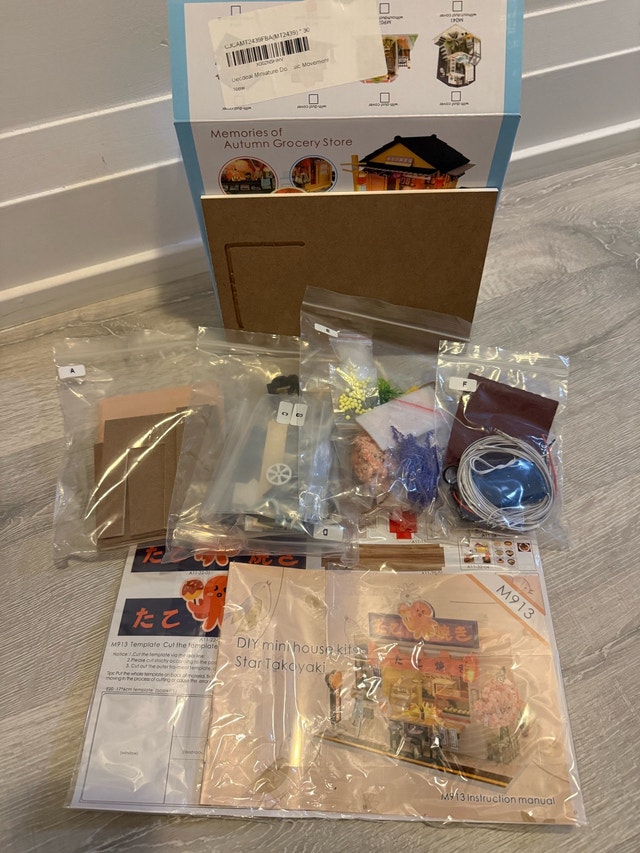 DIY Miniature Wooden Takoyaki Shop Kit - photo 3