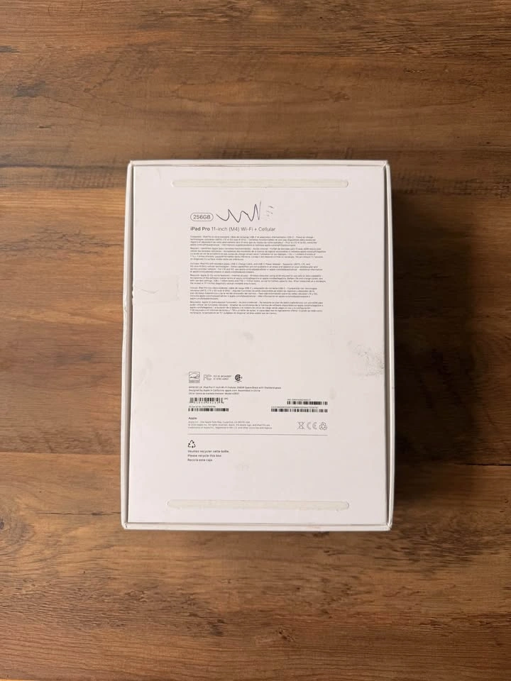 Empty iPad Pro 11" (M4) Box – 256GB Space Black, Wi-Fi + Cellula - photo 3