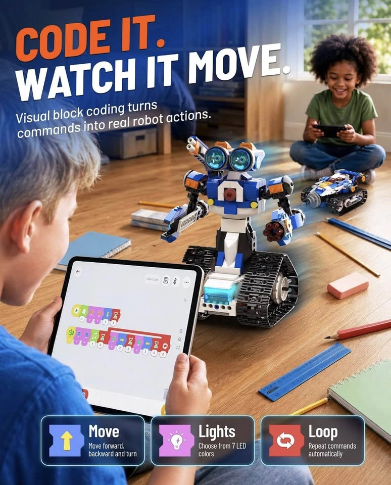 Apitor Toys for Kids 8-12, App-Controlled Coding Robot Kit - photo 2