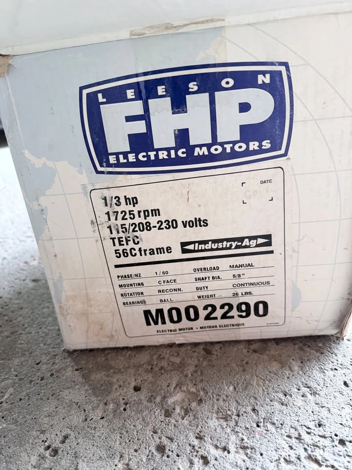 Leeson Gearmotor Set - 1/3 HP Motor + Hydro-Mec Gear Reducer - photo 3