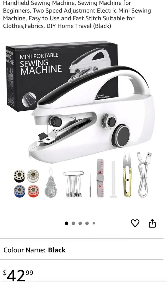 Handheld mini portable Sewing Machine thumbnail