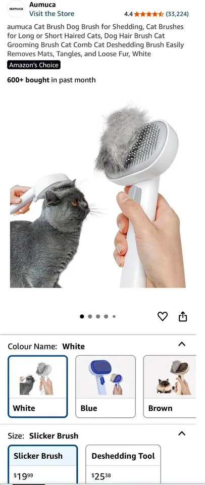 New aumuca Cat/Dog Self-Cleaning Slicker Brush thumbnail