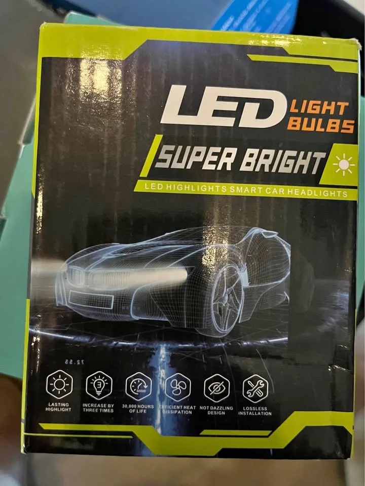 Open box led light bulbs super bright H7 cars thumbnail